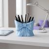 Bow Pen Holder 3D Printed Cute Bow Pencil Cup Desktop Makeup Brush Holder for School Home Office Supplies