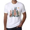 ULTRABASIC Herren Grafik T-Shirt Natur Wald Mond Umweltfreundlich Limitierte Auflage Kurzarm T-Shirt Vintage Geburtstag