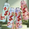 1PC Sun Retro Western Cowboy Graphic Print 750ml Portable Sports Water Bottle Leakproof Travel Gym Drink Cup