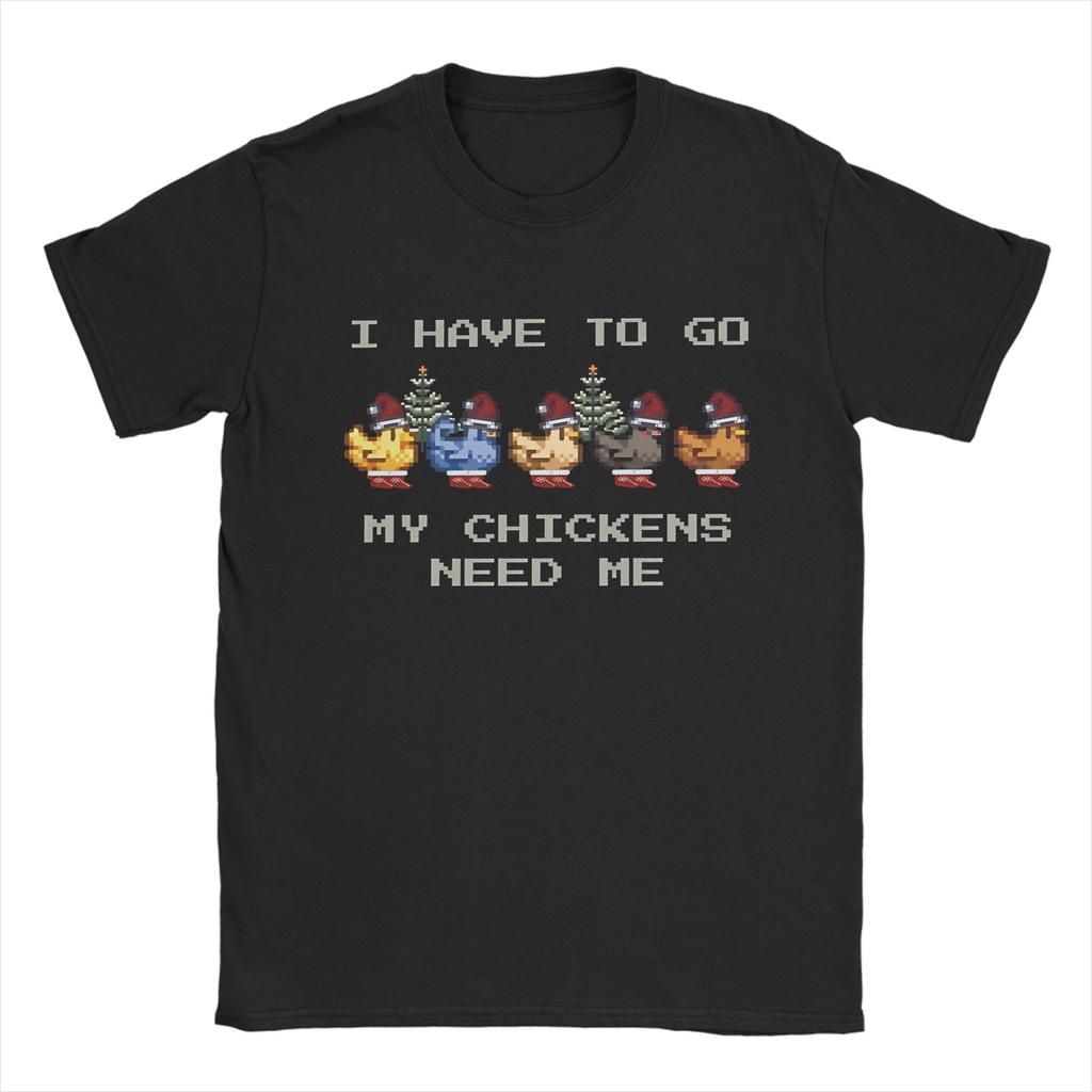 Harajuku TShirt Summer Gamer Stardew Valley Chickens Game Trendy Cool T Shirts Pure Cotton Tshirt for Unisexs Y2K Funny Tees