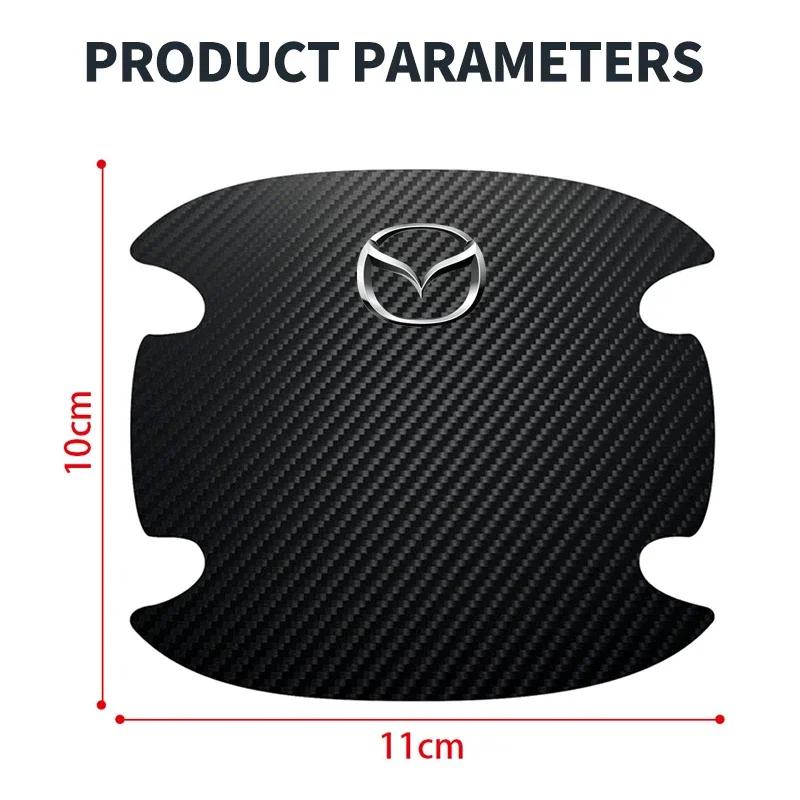 4pc Car Door Bowl Protection Sticker Door Handle Protection Film Carbon Fiber For Mazda 3 6 Atenza Axela Demio CX3 CX5 MP MS RX8