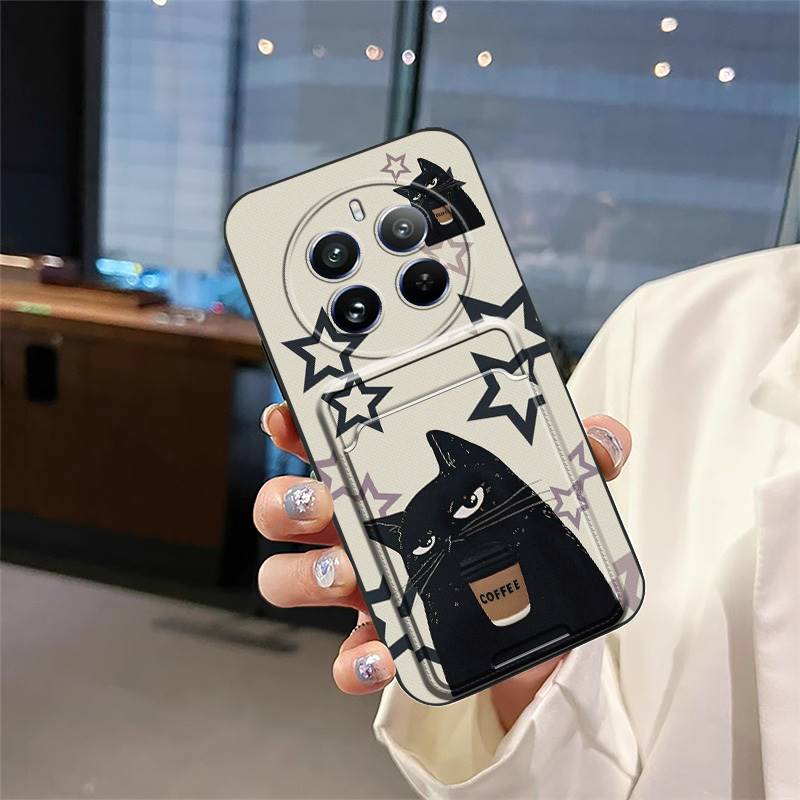 Durable Card Sleeve Phone Case For Realme12 Pro 5G/12Pro+/Extreme Edition Card Slot Full Wrap Protective Anti-knock Cute