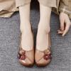Women's Flats Summer Retro Genuine Leather Moccasins Soft Oxford Mom Casual Shoes Flower Breathable Loafers Zapatos Mujer