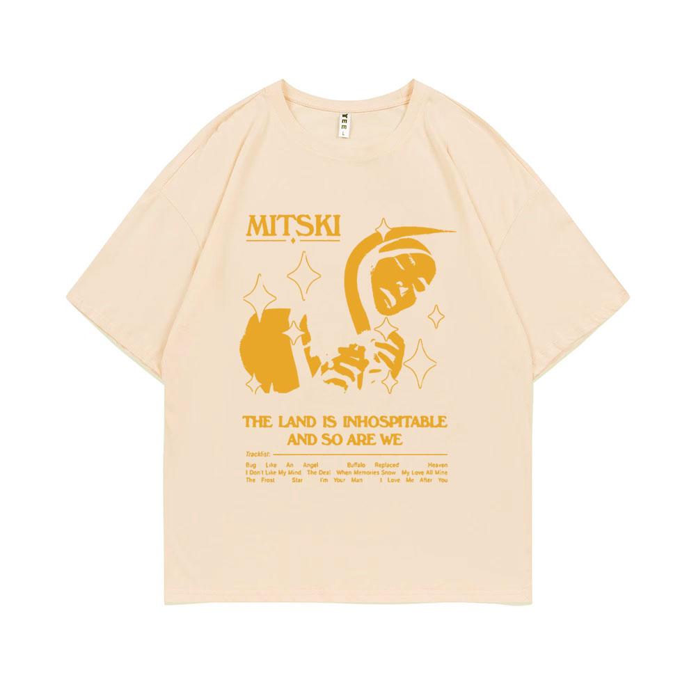 The Land Is Inhospital Printed T Shirt For Mitski Album T-shirts Oversized Fashion Daily Wear Tshirt Casual Vintage Tees