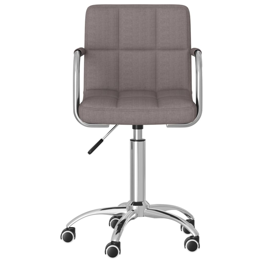 Office Chair Swivel Taupe Fabric