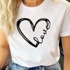 Cuore Amore Stampato Tendenza Moda Donna Abbigliamento Magliette Grafiche Vestiti Stampa Camicia Femminile Manica Corta Maglietta Casual da Donna