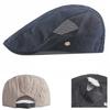 Casquette plate en mesh pour homme Chapeau Newsboy respirant d'été Béret Cabbie Ivy Gatsby pour la conduite la chasse