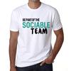 Men’s Vintage Tee Shirt Graphic T Shirt Be Part of The Sociable Team White