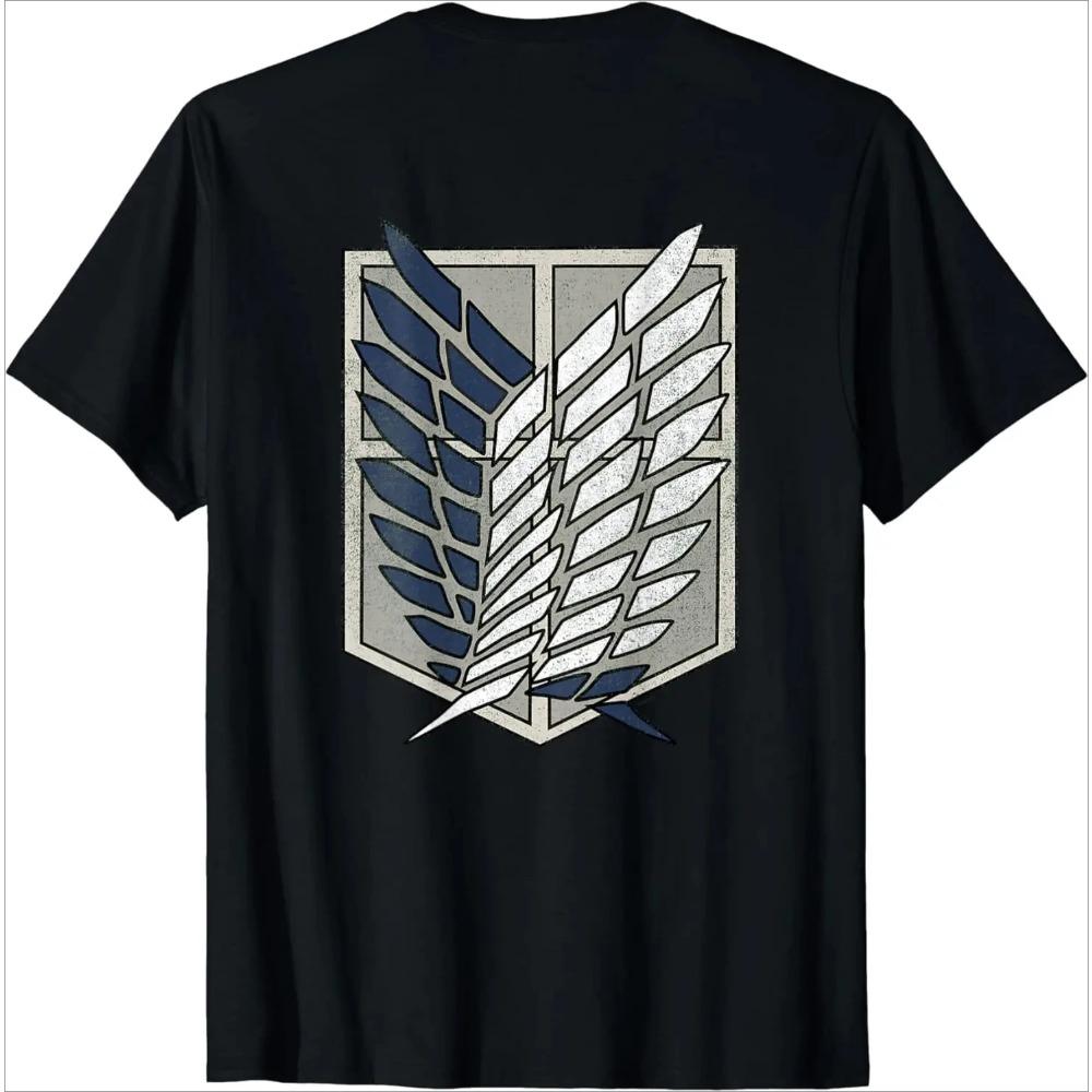 Attack on Titan Sezóna 3 Průzkumný sbor Distress Tričko Anime Tričko Grafická trička Harajuku Topy Trička