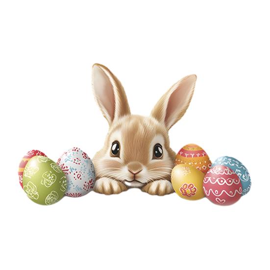 Easter Window Clings Cute Bunny Eggs Spring Window Decals Reusable PVC Stickers for Holiday Spring Party Home Office School Decor