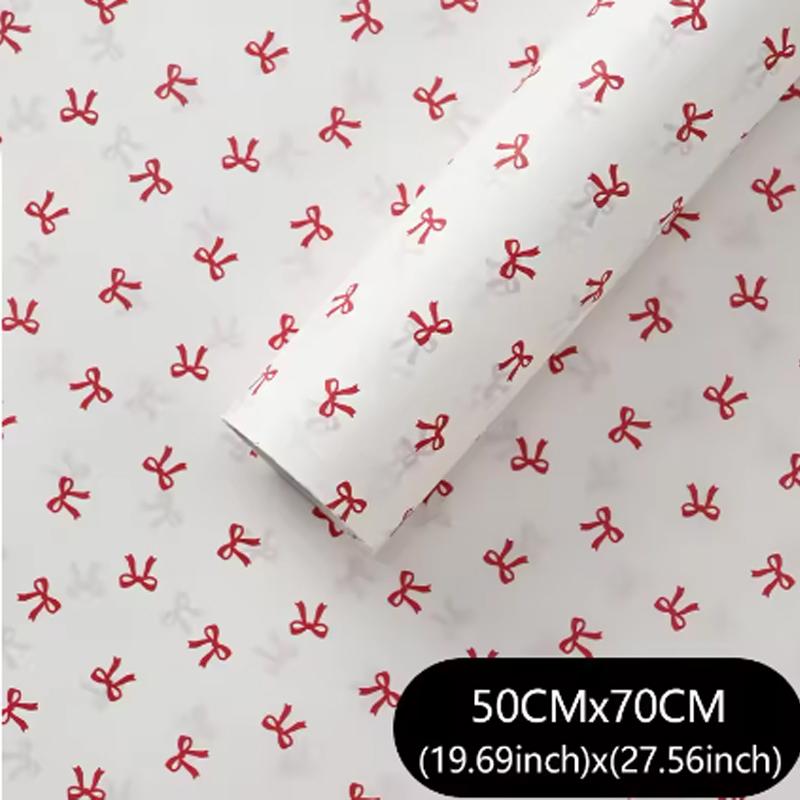 Bow-Printed Wrapping Paper Decorative Gift Wrapping Paper Florist Bouquet Wrapping Handcrafted For Everyday Gift Florist