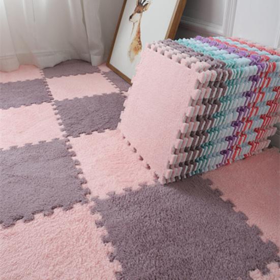 2Pcs Area Rugs No Pilling Sound Insulation Absorb Water Durable Foam Puzzle Rugs Carpets Household Supplies