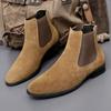 Moda Hombre Botas Casual Negocios Botas Chelsea Hombre Retro Estilo Británico Un pie Marca de Moda Botas de Trabajo Botas Sociales Hombre Talla 38-48