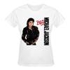Latoca Michael Jackson Bad Premium Cotton Tee Shirts For Women Crew Neck White
