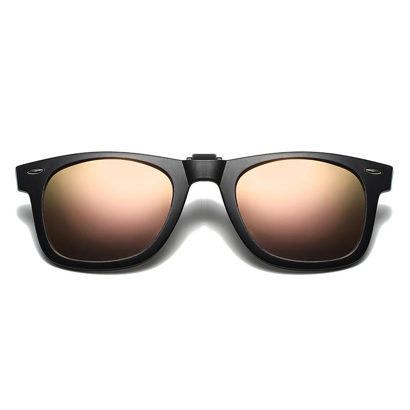 Fishing Polarized Pilot Flip Up Clip On Sunglasses Men Photochromic UV400 Women Driving Sun Glasses Color Change Night Vision