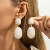 Minimalist INS Style Irregular Polygon Transparent Earrings Elegant Geometric Resin Earrings
