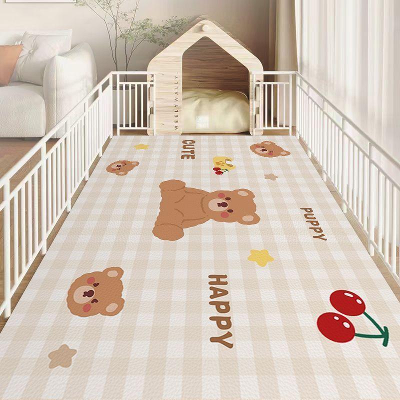 Cartoon Letter Bone Pet Playpen Mat Waterproof Non‑Slip Stain‑Resistant Easy‑Clean Large Pad For Dog Cat Indoor Playpen