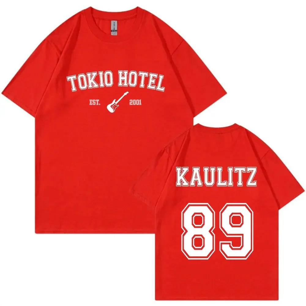 Rock Band Tokio Hotel Kaulitz T-shirt da Donna Moda Magliette Puro Comfort Manica Corta T-shirt Hip Hop Punk Streetwear Top da Donna