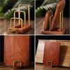 Cutting Board Organizer-For Kitchen Countertop Storage Rack-Stainless Steel And Wood Base For Holding Plates, Trays, Pans