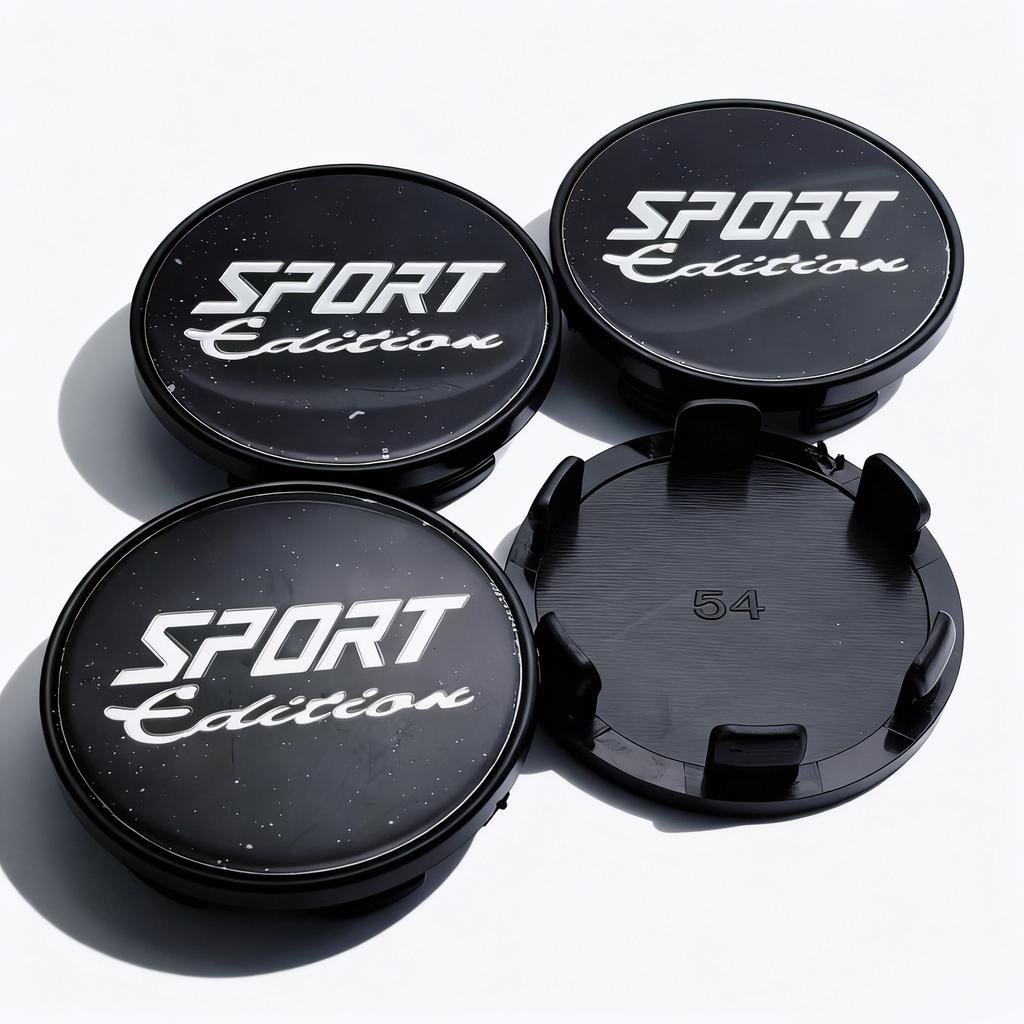 4pcs Sport Edition Logo Badge Emblem Car Wheel Center Caps 54MM Clips 49MM Wheels Hub Cap Rim MFGHXR Hubcaps Dust Cover Car Accessories