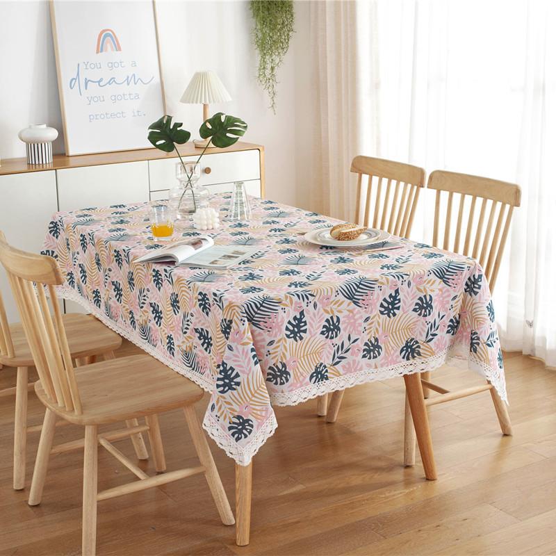 Polyester Cotton Rose Lace Tablecloth Coffee Table Tablecloth Table Cloth Cover Towel