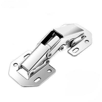 1PC 90 Degree Cabinet Hinges No-Drilling Hole Cupboard Door Furniture Spring Hinge With Screws