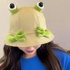 Baumwollmaterial Große Augen Frosch Eimerhüte Niedliches Design Wilde Panama Hüte Schirmmützen Sonnenschutz