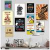 Vintage Inspired Coffee Time Quote Cafe Coffee Shop Art Poster Canvas Painting Wall Prints Picture for Living Room Home Decor