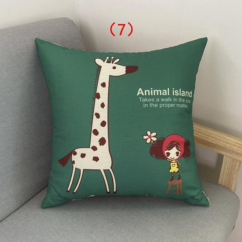 Throwing Pillow Cartoon Cushion, Home Sofa, Seating Chair, Linen Pillow with Core, Modern and Minimalist Style with Core