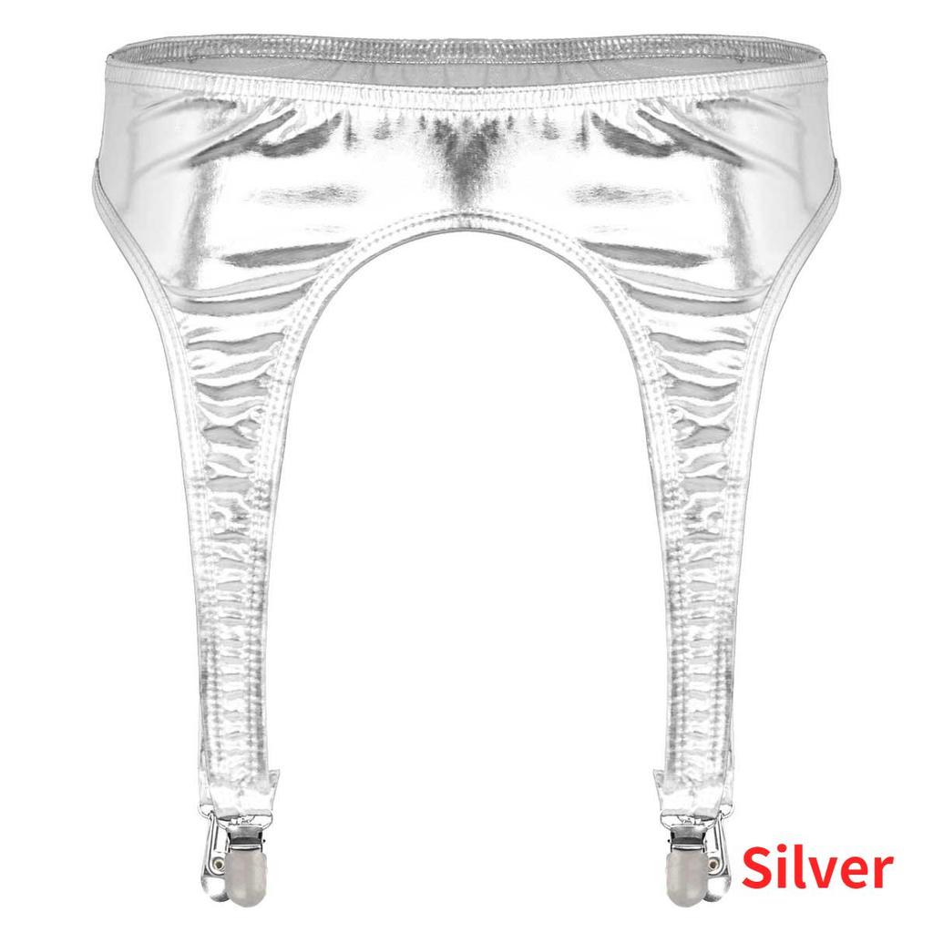 Women's Garter Belt 4 Strap Suspender Belt with Metal Duck-Mouth Clips for High Stockings