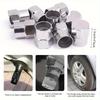 40 Pièces Bouchons de Valve de Pneu avec Anneau en Caoutchouc O Plastique Chrome Anti-poussière Universels Voitures Vélo Camions Motos Accessoires
