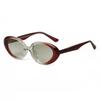 Vintage Retro Vintage Sunglasses Woman Oval Shape Narrow Eyeglasses Small Frame Fashion Brand Style Trendy Sun Glasses Women Lady Goggle UV400
