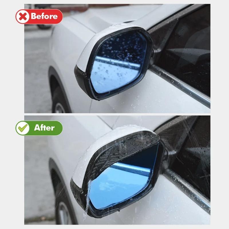 2 Stück Auto Rückspiegel Regenschutz Carbonfaser Sonnenblende Abdeckung Schutz Klare Sicht bei Regen Autozubehör