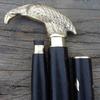 Halloween Raven Handle Designer Black Wooden Cane Walking Stick