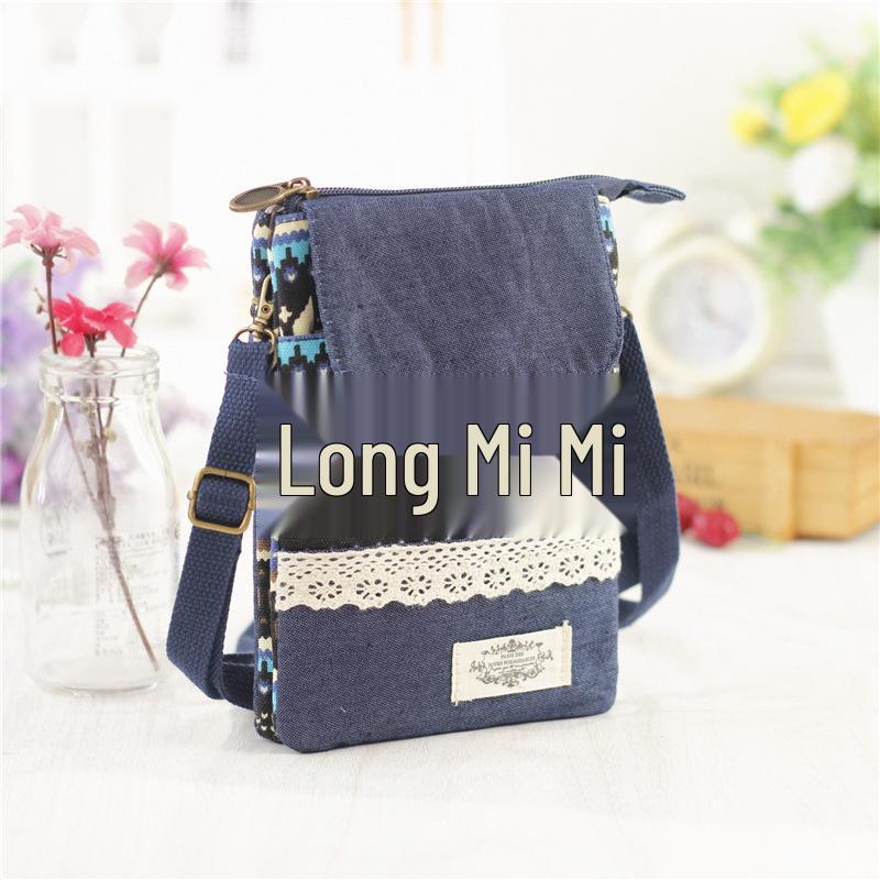 Pastoral Leaf Large Screen 5-Layer Crossbody Phone Bag for Women