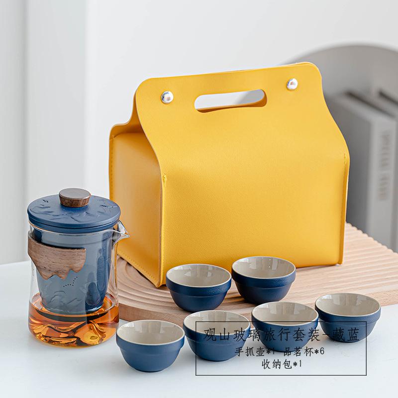 High-grade White Porcelain Company Annual Meeting Tea Set Gift Set Travel Kung Fu Tea Set Gift Merchandise Business Gift Box Printing