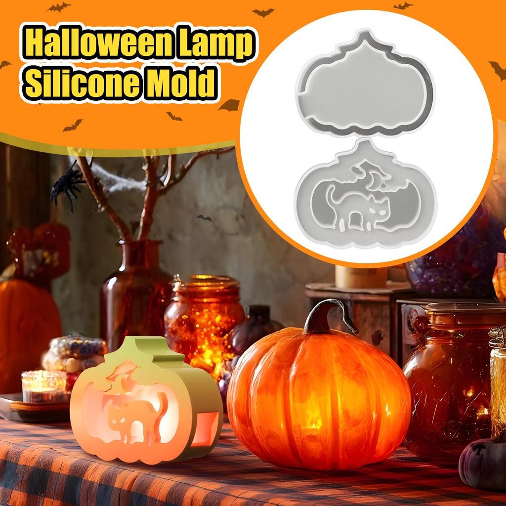 Silicone Molds Halloween Pumpkin Silicone Molds Craft Supplies Reusable Candle Maker For Clay Fondant Plaster Holiday Table