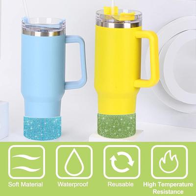 Yousheng Σιλικόνη Μπότα με Στρας για Κύπελλο 40oz Κάλυμμα Κύπελλου με Γκλίτερ Μπουκαλιών Νερού Κάτω Μανίκι Αντιολισθητικά Αστραφτερά Αξεσουάρ Κυπέλλου