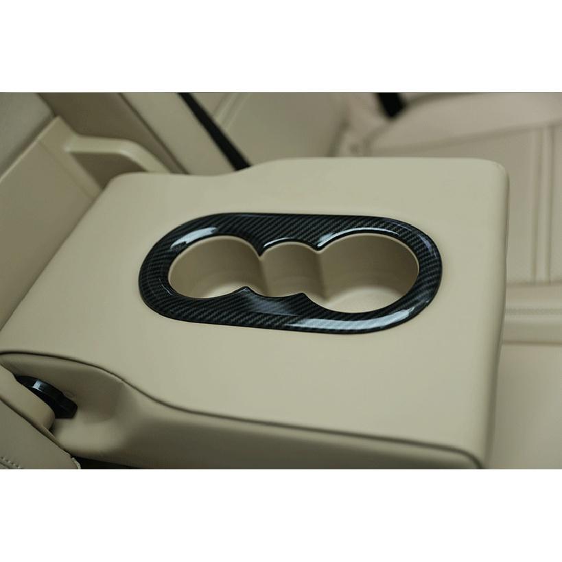 ABS Car Styling Interior Rear Water Cup Holder Cover Trim Frame Ring Fit For Porsche Cayenne 2018 Auto