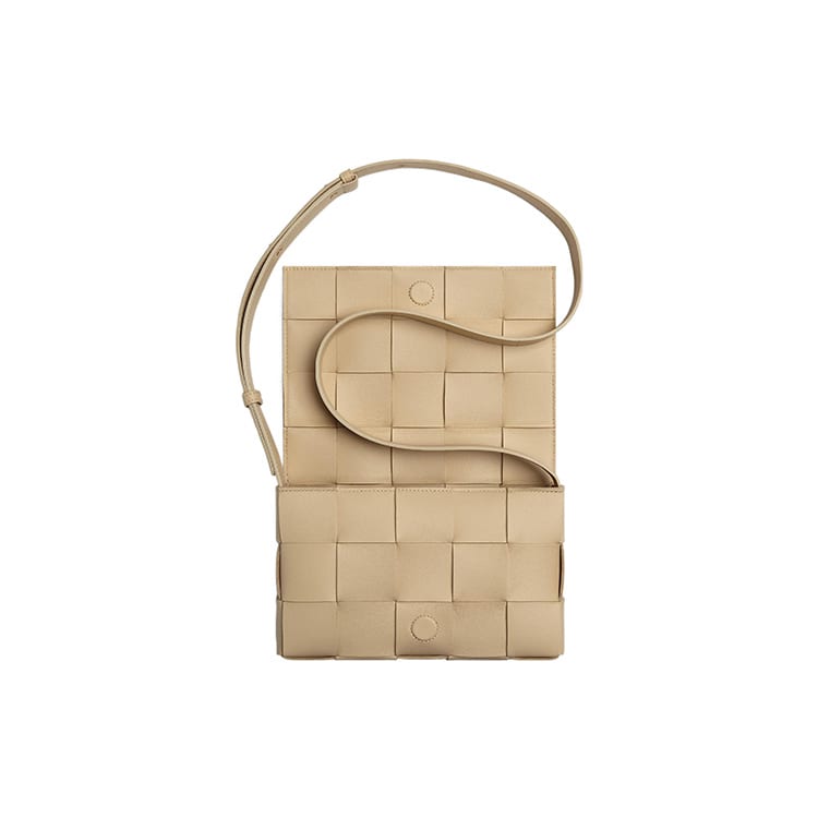 Bottega Veneta Cassette Crossbody Bag Intreccio Porridge 578004VMAY19776