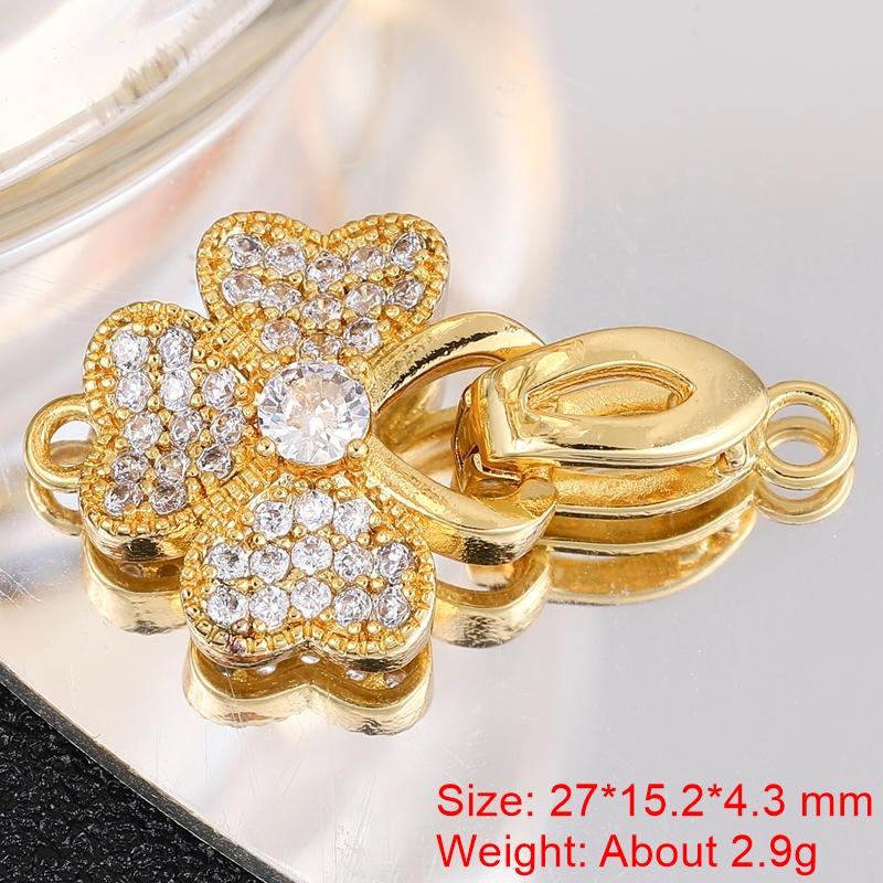 Juya Handmade Gold Silver Plated Fastener Bail Connector Clasps Accessories For Needlework Pearls Beads Jewelry Making