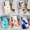 Novas capas para OPPO Find X8 Pro Neo7 P1 Speed Reno 13 Pro 13F Realme 13+ C75 Linda borboleta Daisy Transparente Silicone TPU macio à prova de choque para Oppo Shell