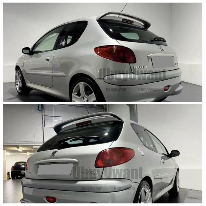 For Peugeot 206 207 Spoiler High Quality ABS Material Glossy Black Painted Primer Color Car Rear Roof WingGood Product