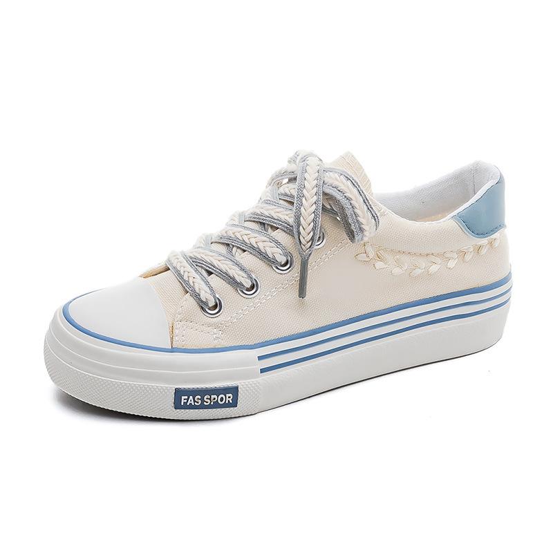 Canvas Shoes Women's New Summer Versatile Shoes Children's Design Sense Niche White Shoes Black Board Shoes
