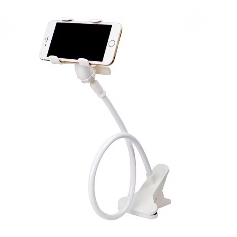 1 st 360° roterbar mobilhållare, flexibelt lat-fäste för säng, skrivbord, universalklämma, stativ för smartphones, handsfree