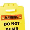 Prank Desk Caution Sign Heavy Duty Plastic Desktop Warning Sign Home Office Desk Mini Table Sign Decoration Ornament Gag Gift