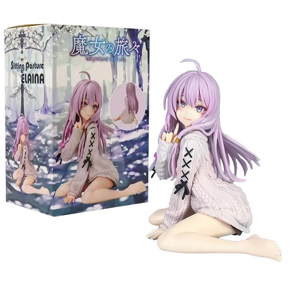13cm Elaina Anime Figure - Knit Gown Witch Action Figure PVC Collectible Model Doll Toy Designed for Xmas Gifts