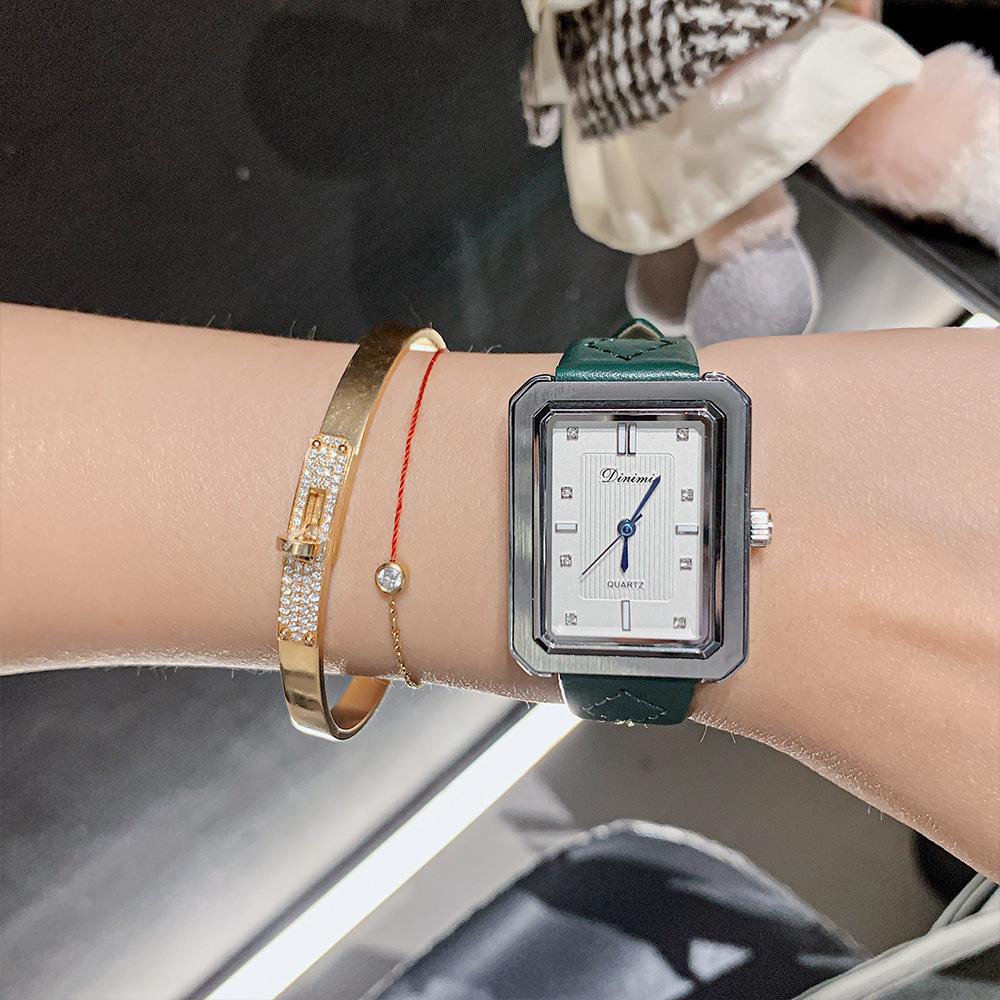 Fashionable Temperament and Design Square Belt Casual Commuting Simple Watch Elegant Ladies Quartz Watch