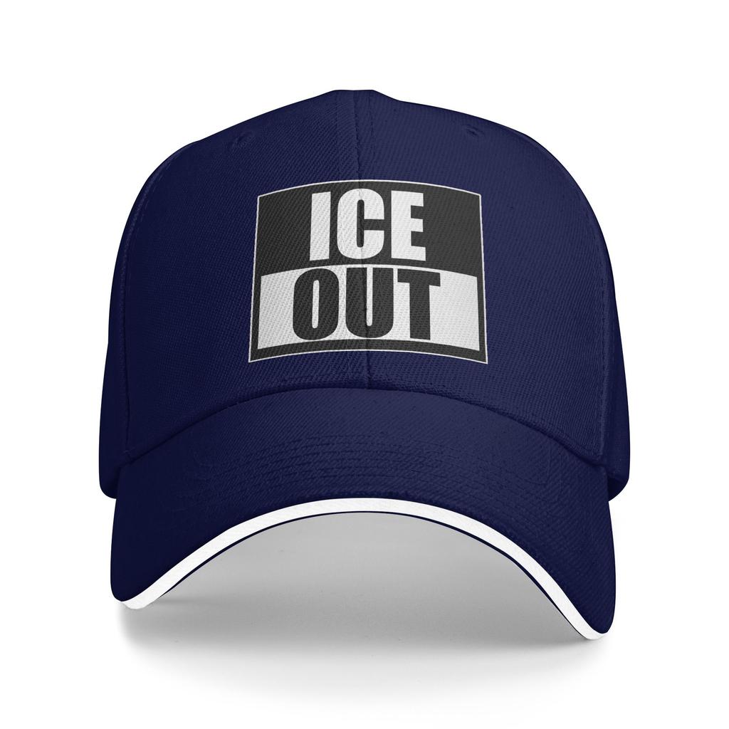 ICE Out Black And White Baseball Cap Couple Women Custom DIY Trucker Hat Summer Vintage Outdoor Gym Hot Sale Baseball Caps