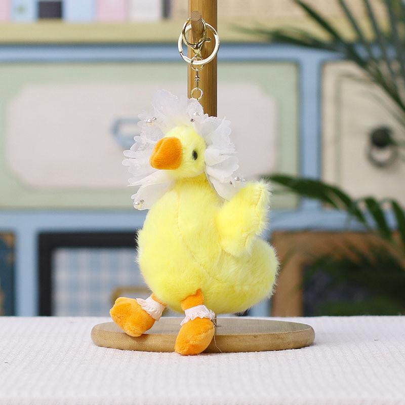 Plush Duck Keychain Cute Animal Toy With Pp Cotton Filling For Kids And Adults